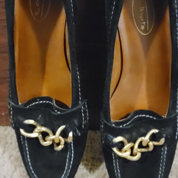 Talbots, Black Leather/ Suede, ( 7) - Picture 1 of 6
